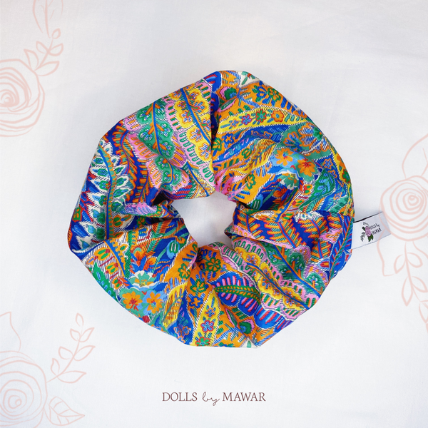 DollsByMawar Liberty Linen Garden Scrunchie